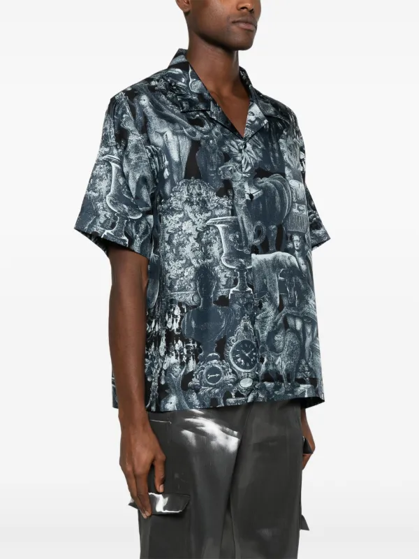 Givenchy Hubert objects-print Silk Shirt | Blue | FARFETCH