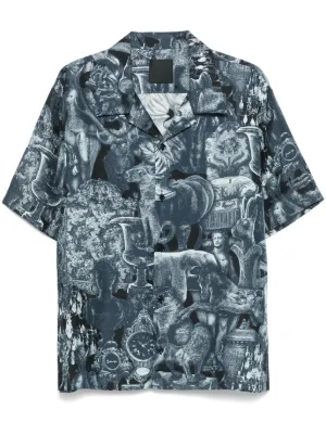 FENDI Fendi Block-print Silk Shirt | Purple | FARFETCH