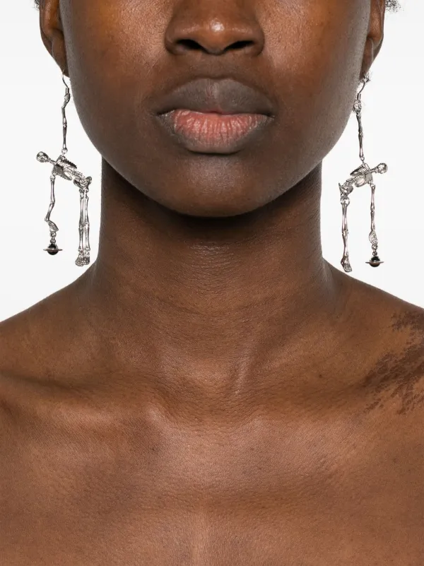Vivienne Westwood skeleton-pendant Earrings | Silver