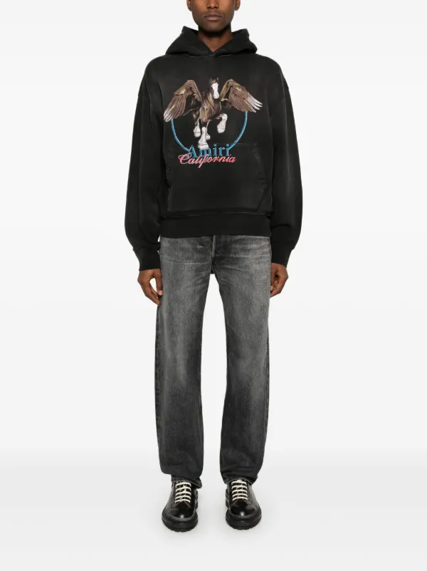 パーカー・フーディ AMIRI SS25 'Pegasus' hoodie (AMJYHD1080 BLACK) AMIRI Pegasus Hoodie | Black | FARFETCH BN