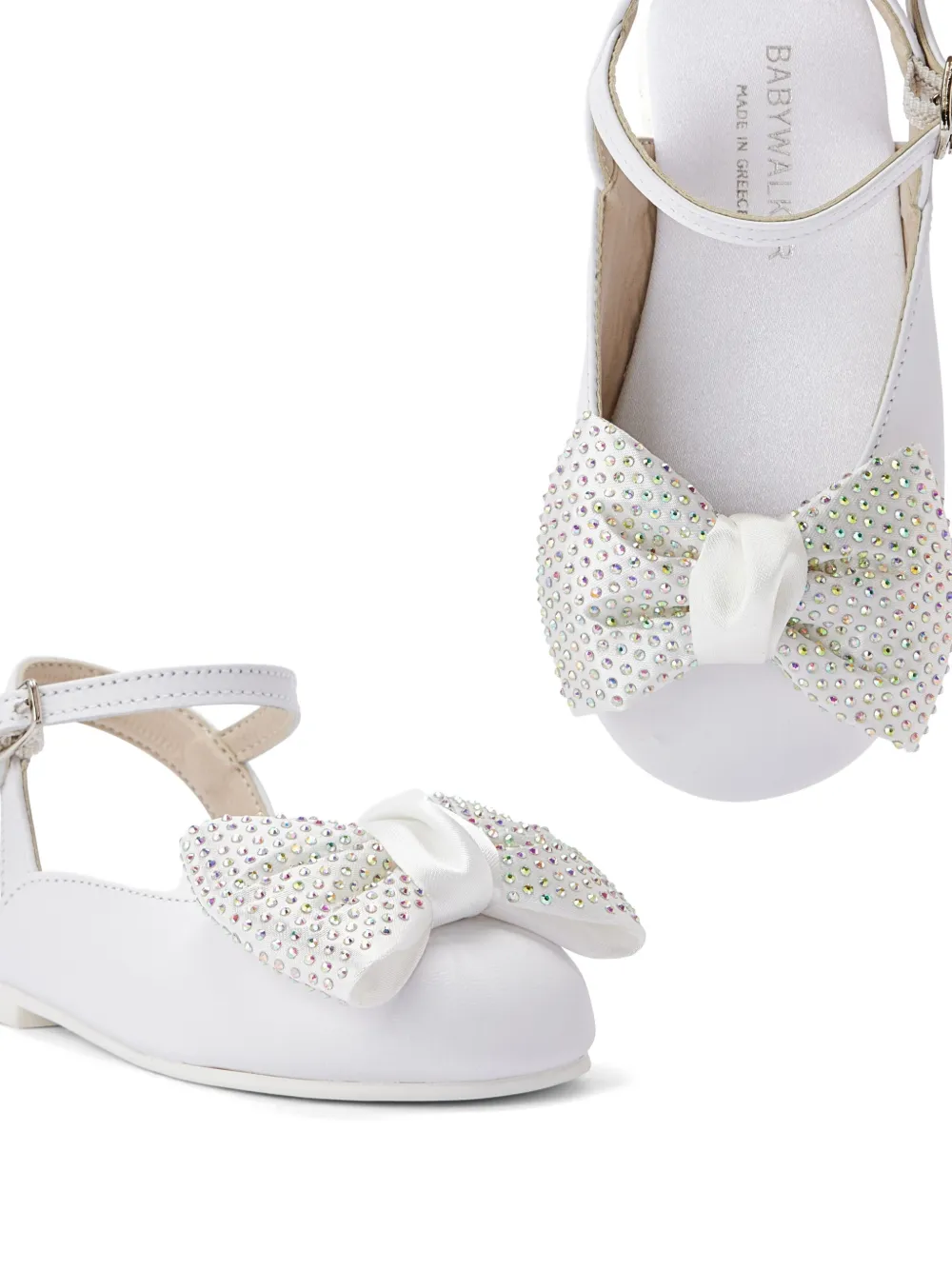 BabyWalker leather ballerina shoes White