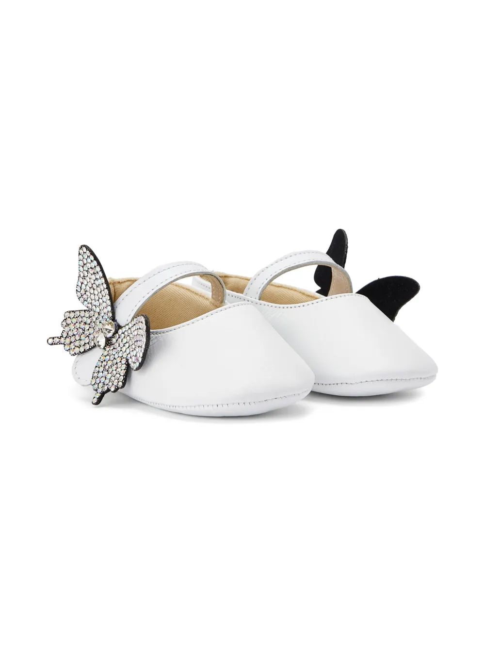 BabyWalker leather ballerina shoes White