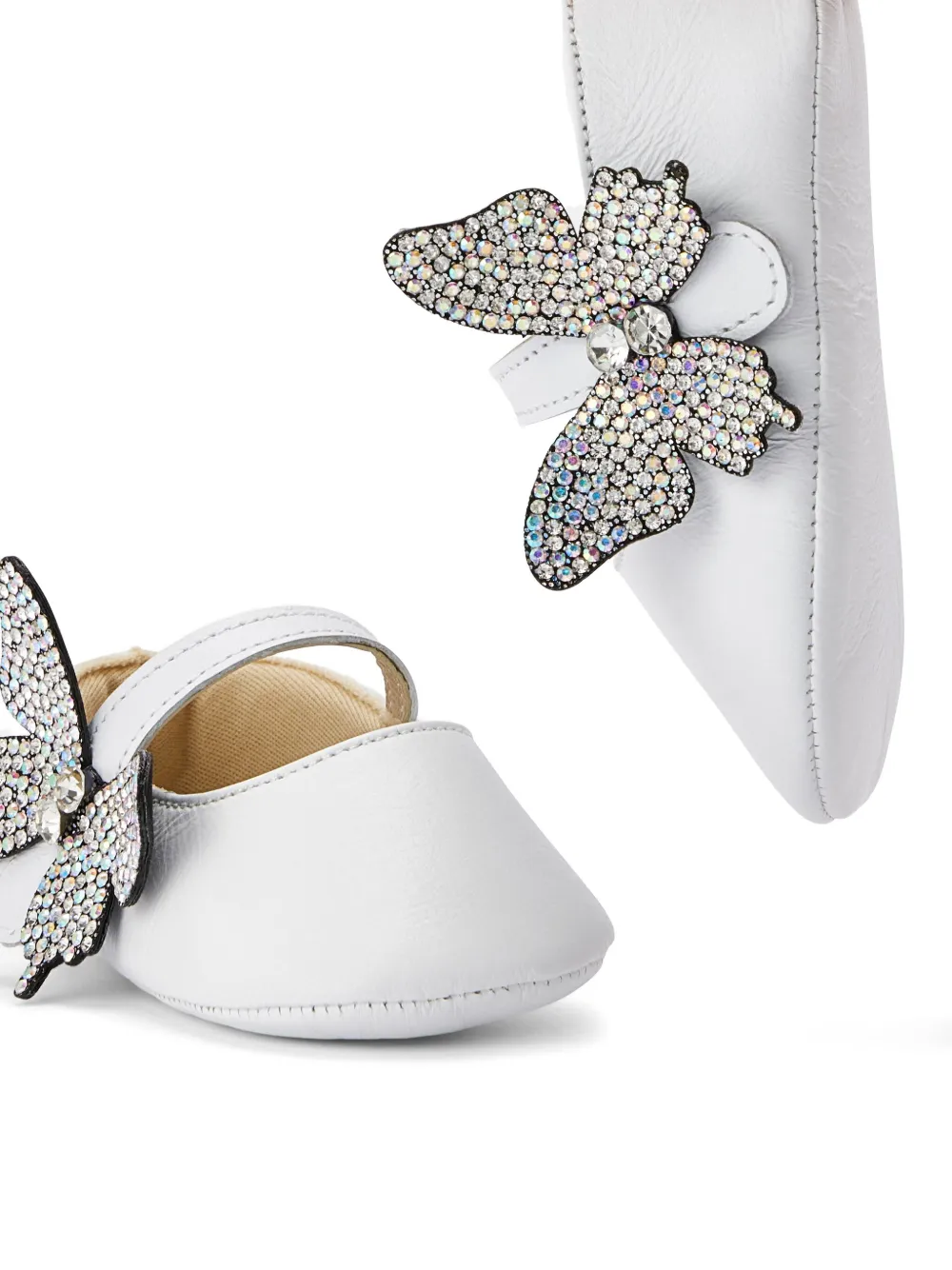 BabyWalker leather ballerina shoes White