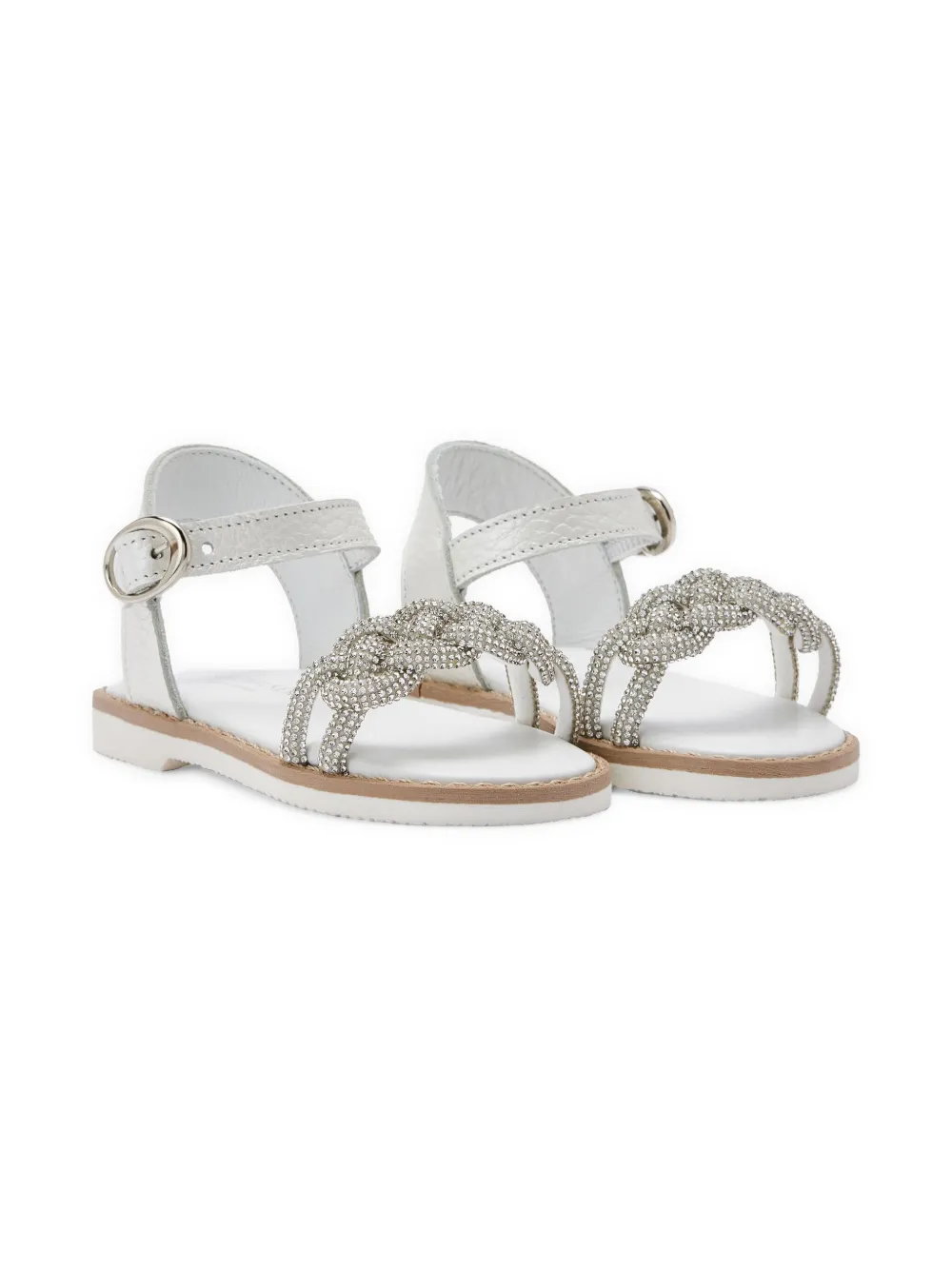 BabyWalker Sandalen met gevlochten bandje Wit