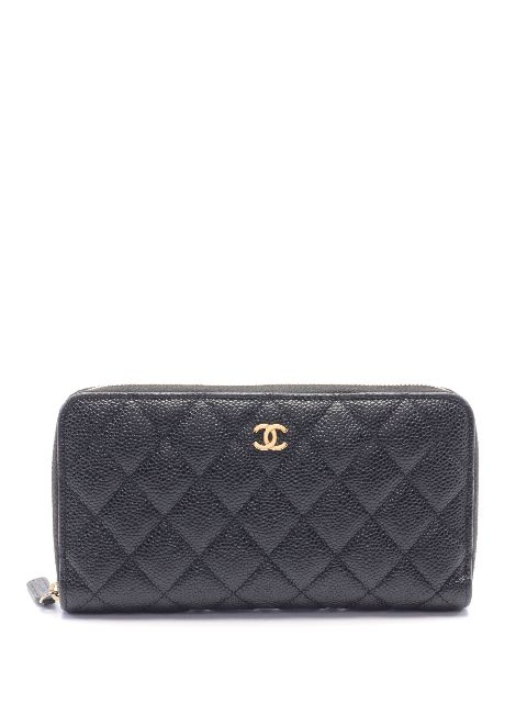 HOT SALE CHANEL 2019 diamond-quilted wallet Women