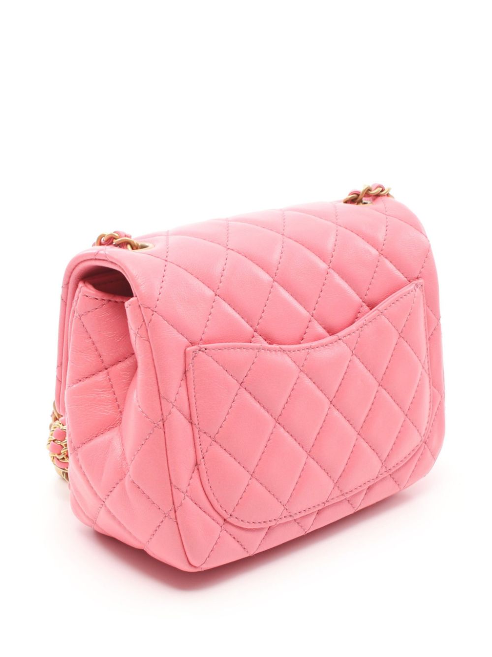 CHANEL Pre-Owned 2021 diamond-quilted shoulder bag - Roze