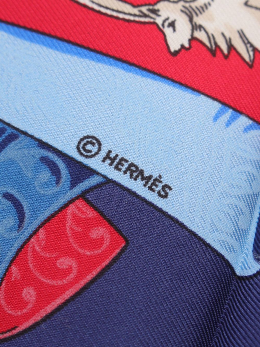 Hermès Pre-Owned 2010s Carres 90 Atlantide scarf - Blauw