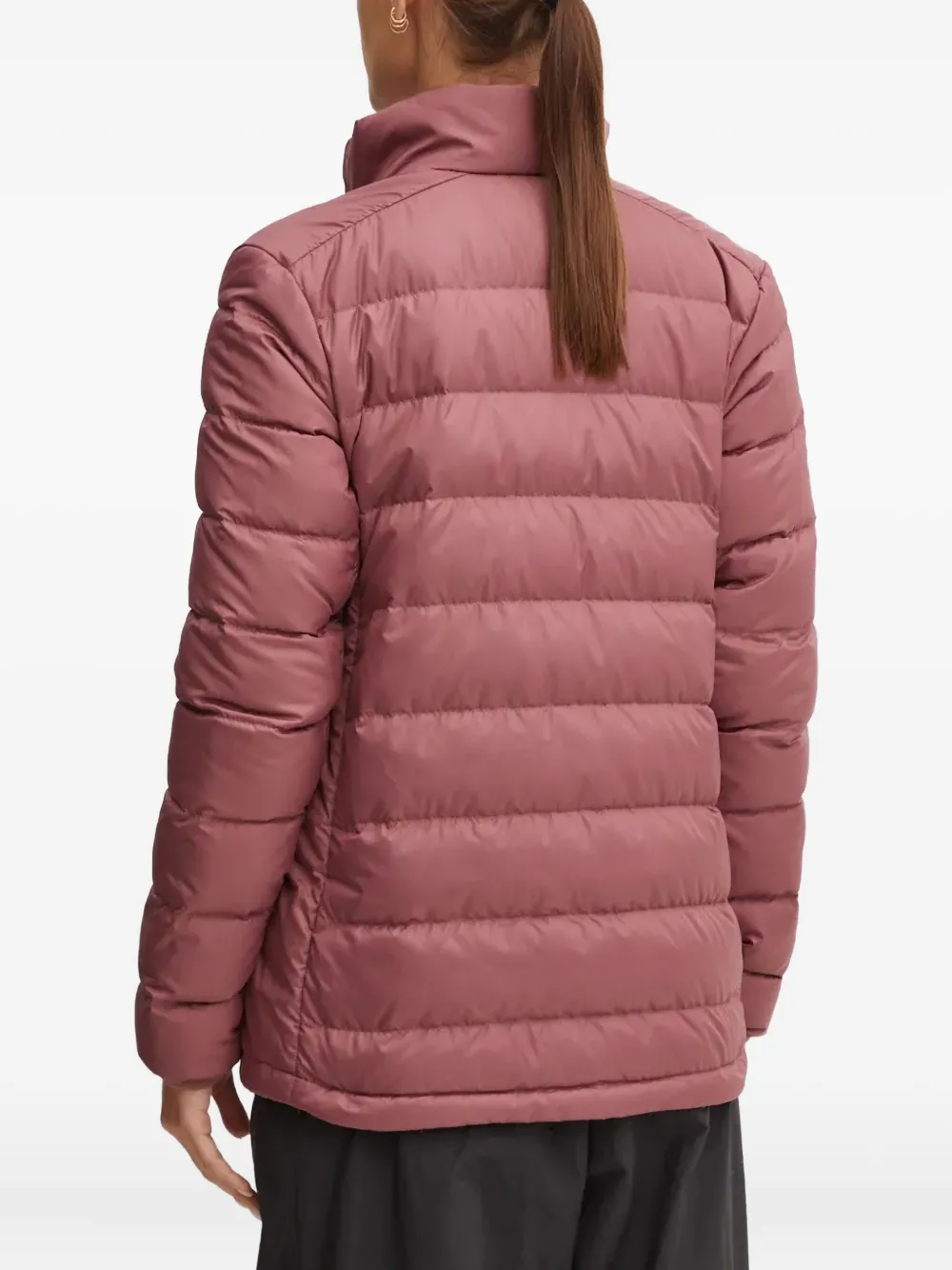 Adidas Originals Terrex High-neck Quilted Jacket In Brown