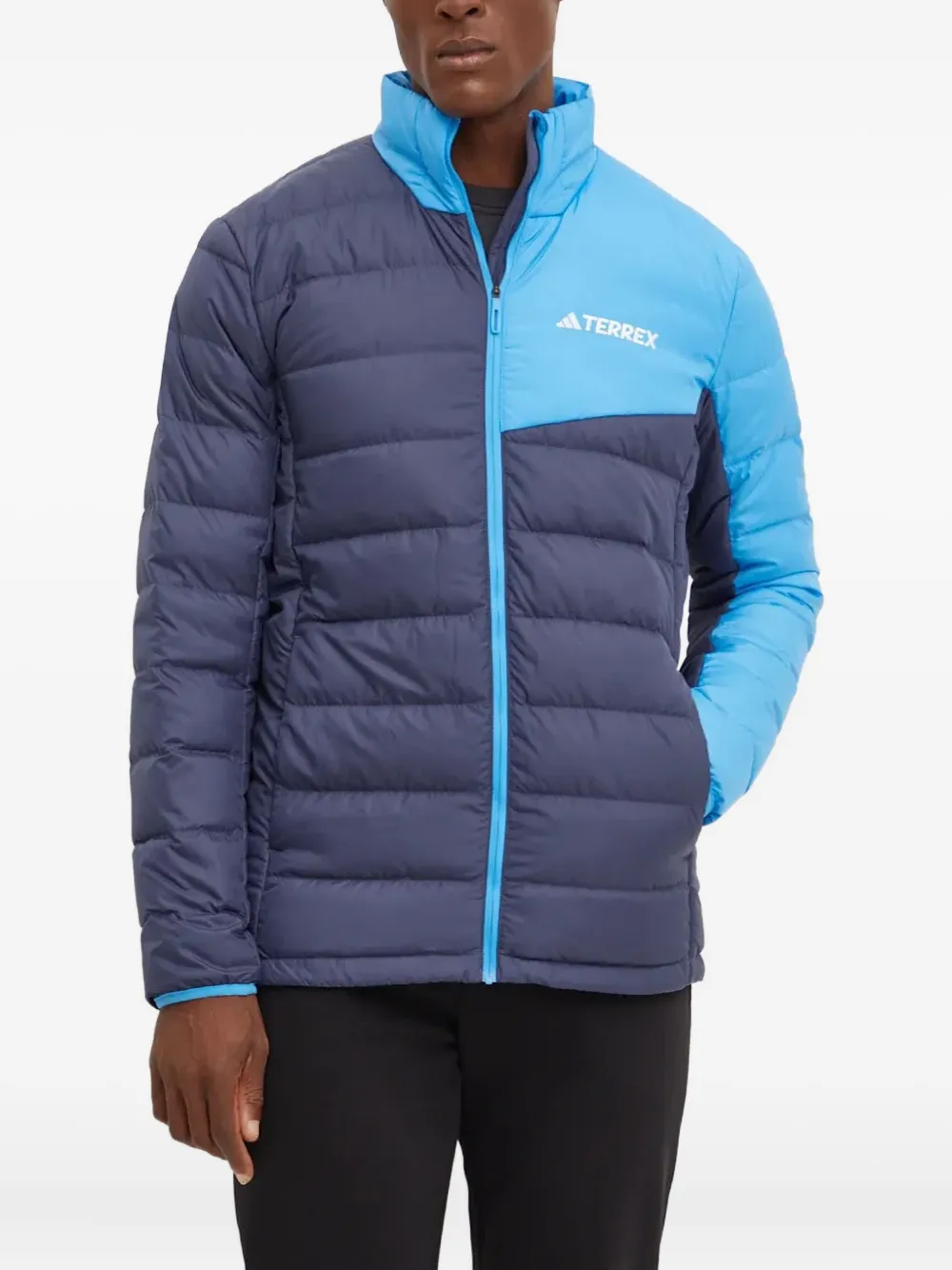 adidas two-tone quilted-design jacket | Blue | Image 1