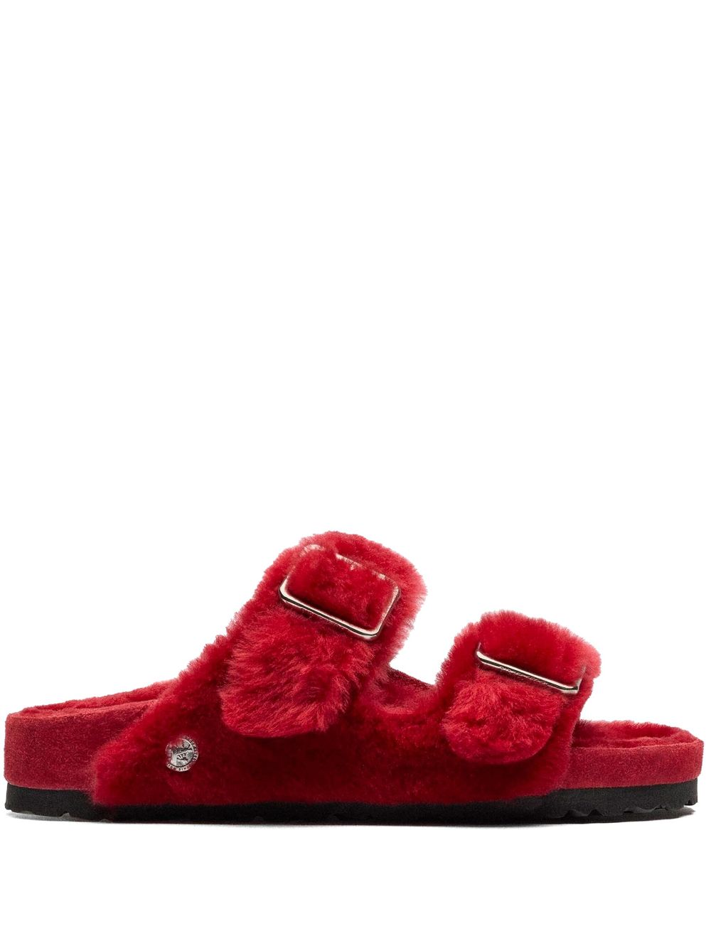 Birkenstock shearling sandals - Red