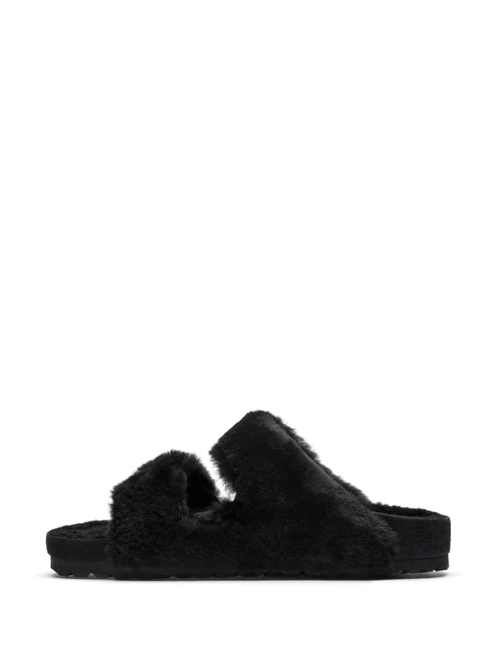 Birkenstock shearling sandals Black