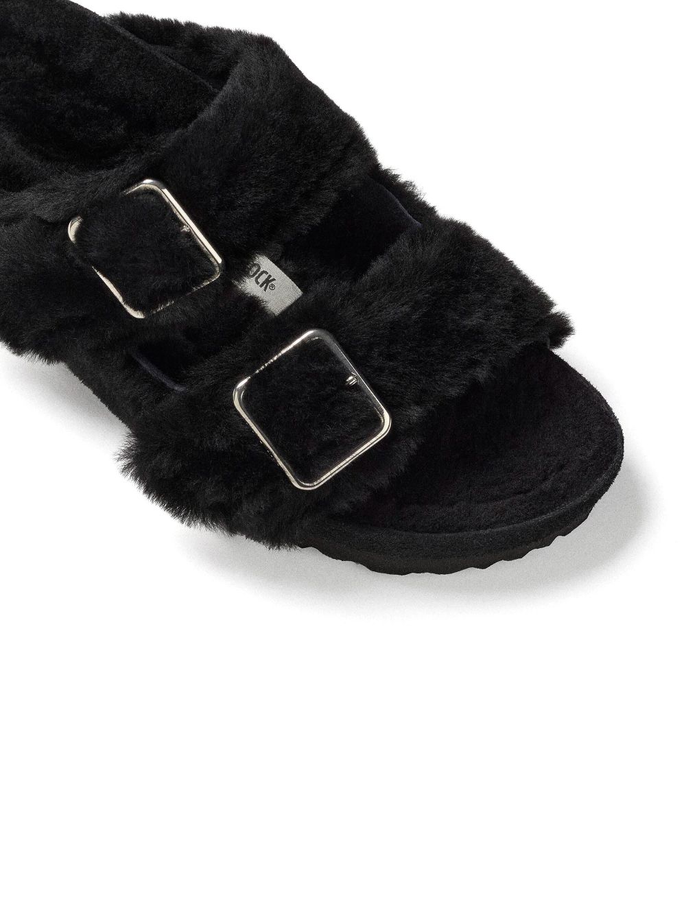 Birkenstock shearling sandals - Zwart