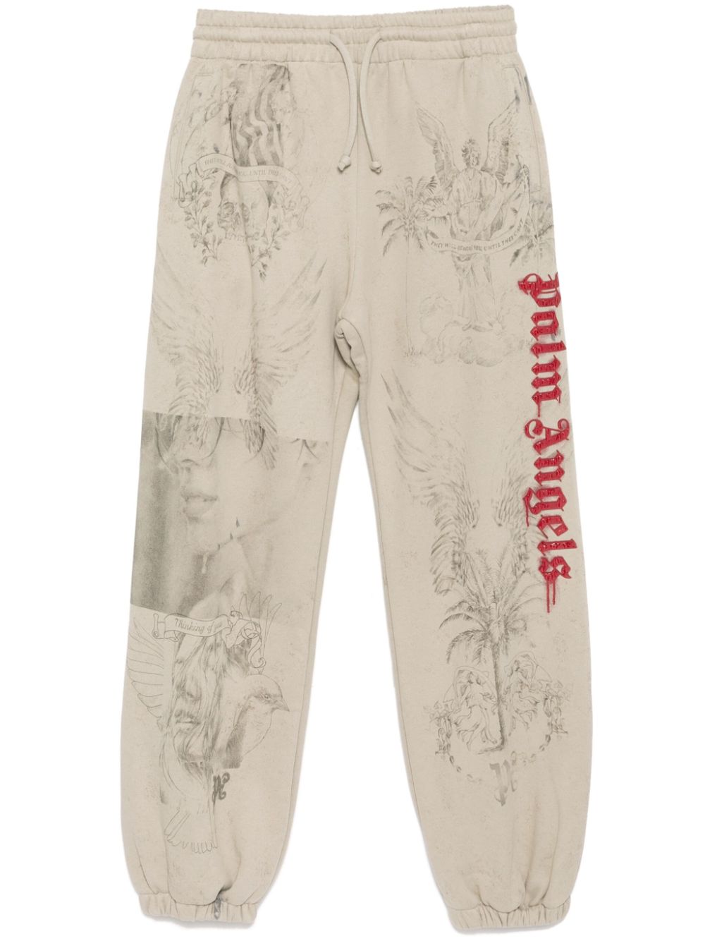 Palm Angels Trainingsbroek met print Beige