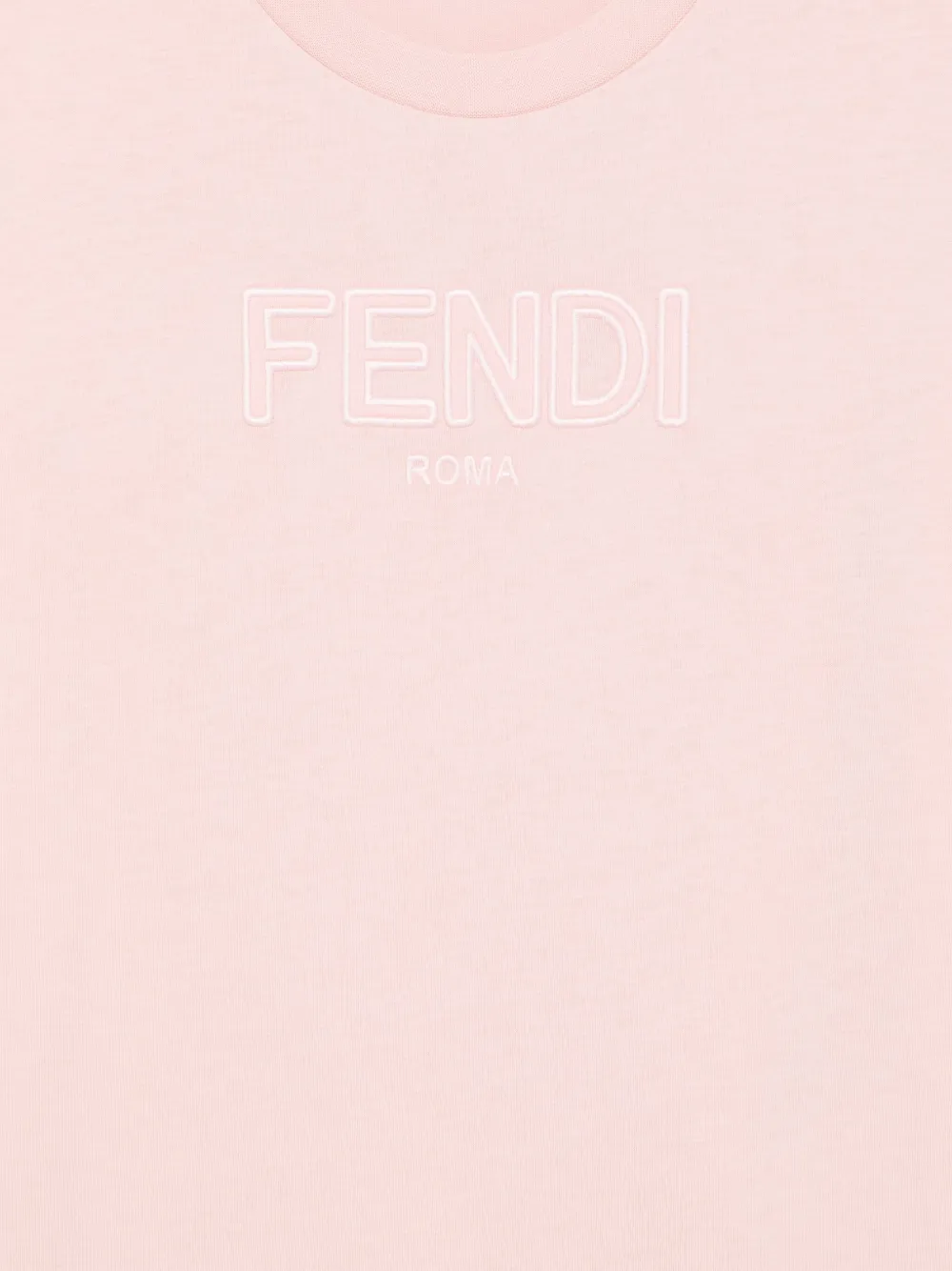 Fendi Kids T-shirt met geborduurd logo Roze