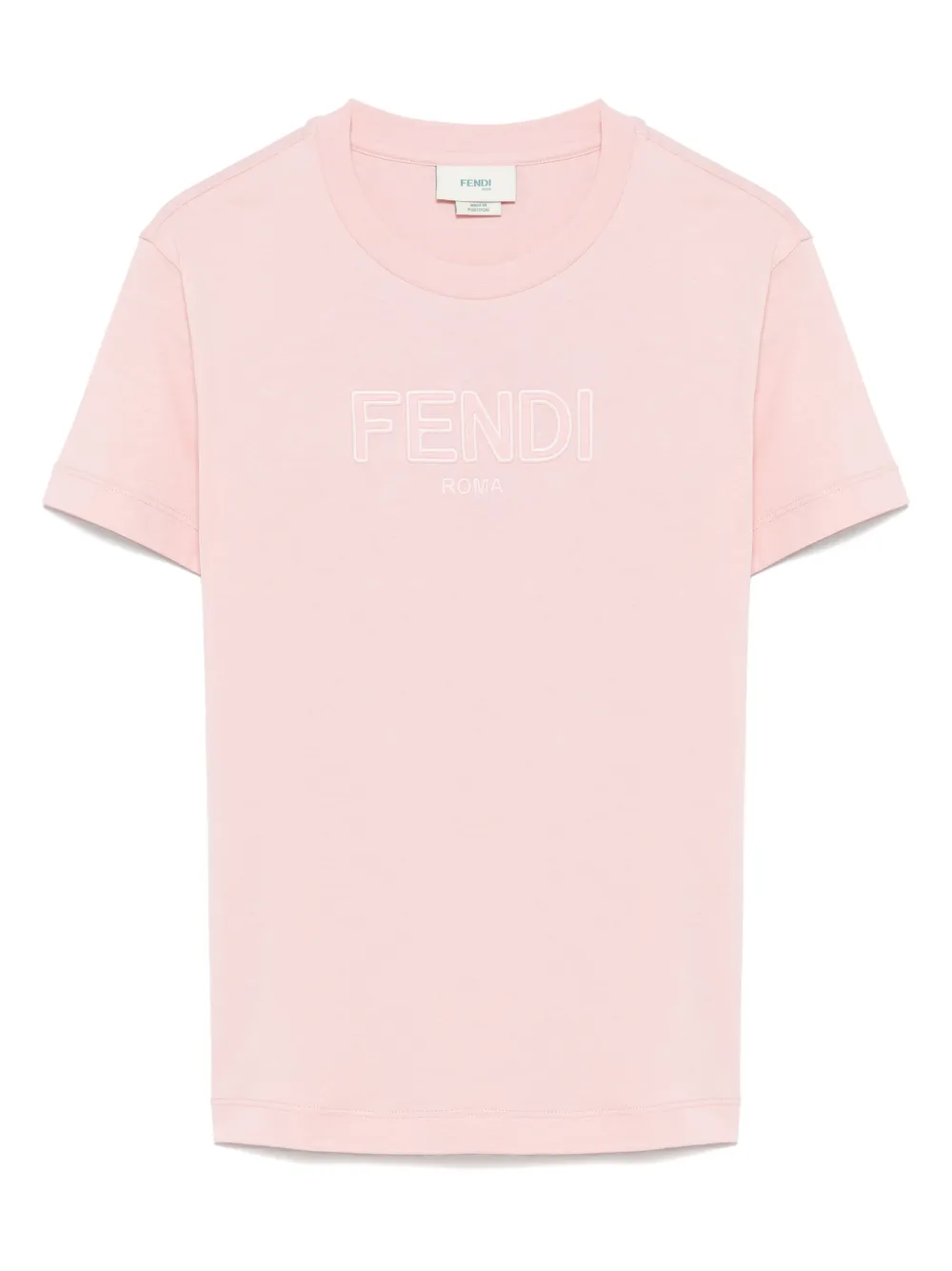 Fendi Kids T-shirt met geborduurd logo Roze