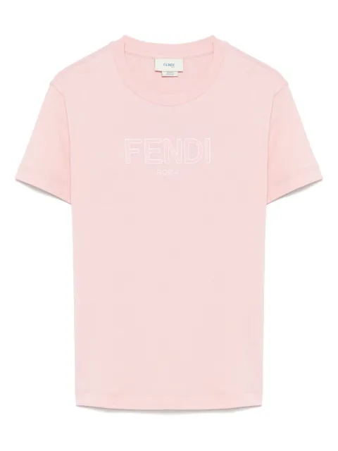Fendi Kids logo-embroidered T-shirt