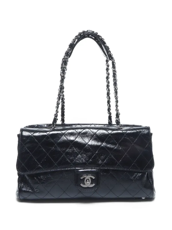 CHANEL Pre-Owned 2005 diamond-quilted Shoulder Bag Black FARFETCH IN
