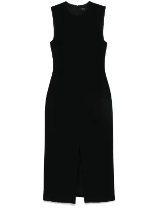 Theory Compact Crepe York Dress ブラック THEORY Stretch-crepe midi dress | NET-A-PORTER