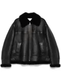 Saint Laurent leather pilot jacket - Black