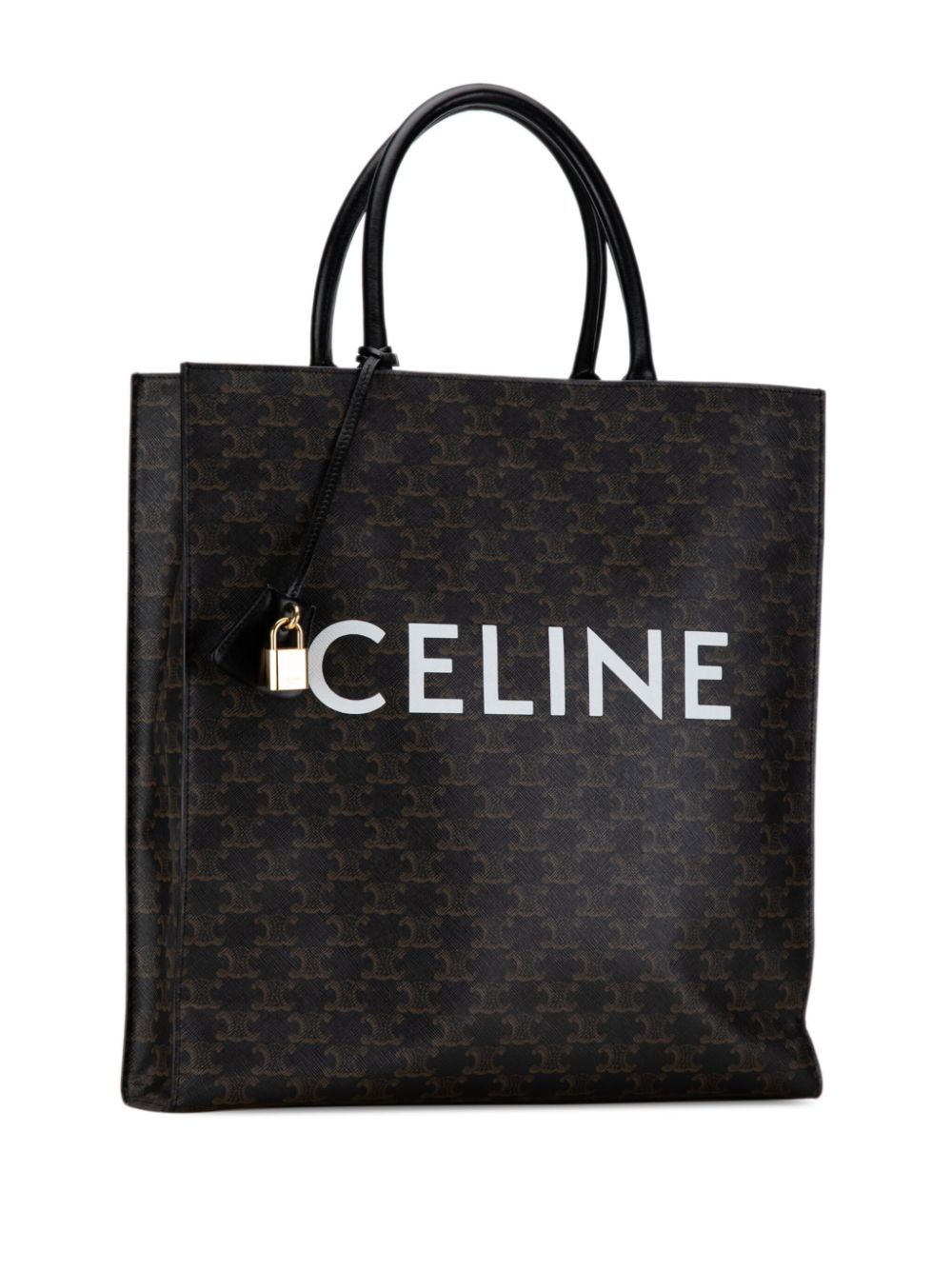 Celine Pre Owned 2019 Large Triomphe Cabas Vertical Tote Bag Black FARFETCH AO