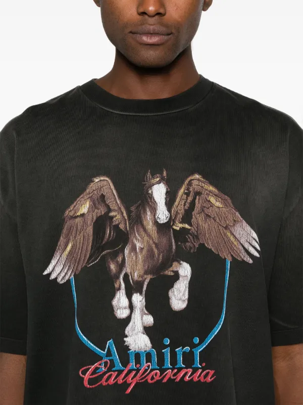 Amiri  ペガサス プリント ジャージー Tシャツ AMIRI Pegasus T-shirt | Black | FARFETCH
