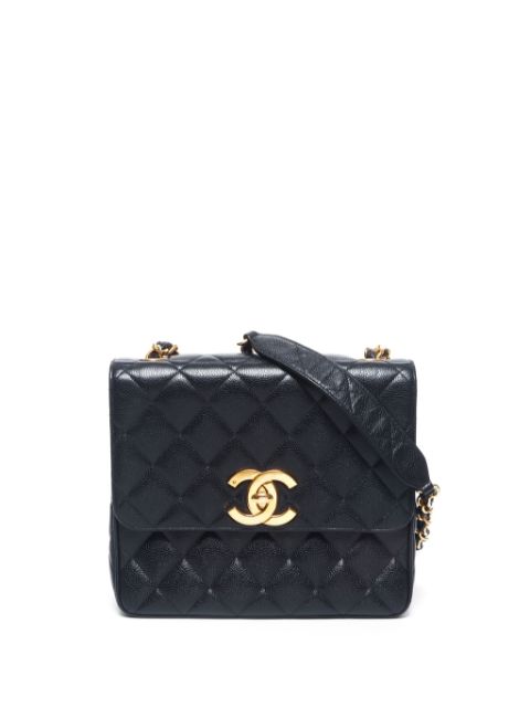 HOT SALE CHANEL 1994-1999 diamond-quilted shoulder bag Women