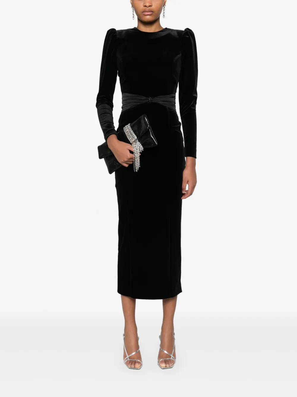 CRISTALLINI Natalie maxi-jurk - Zwart