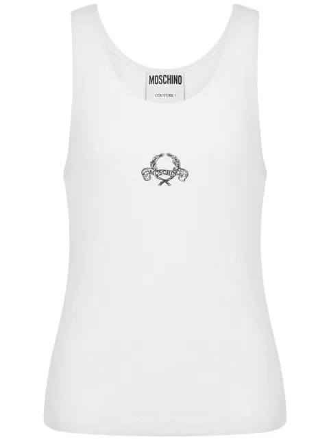 Moschino logo-embroidered vest