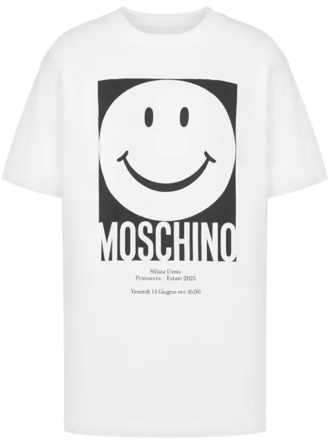 Moschino تيشيرت قطن بطبعة شعار الماركة