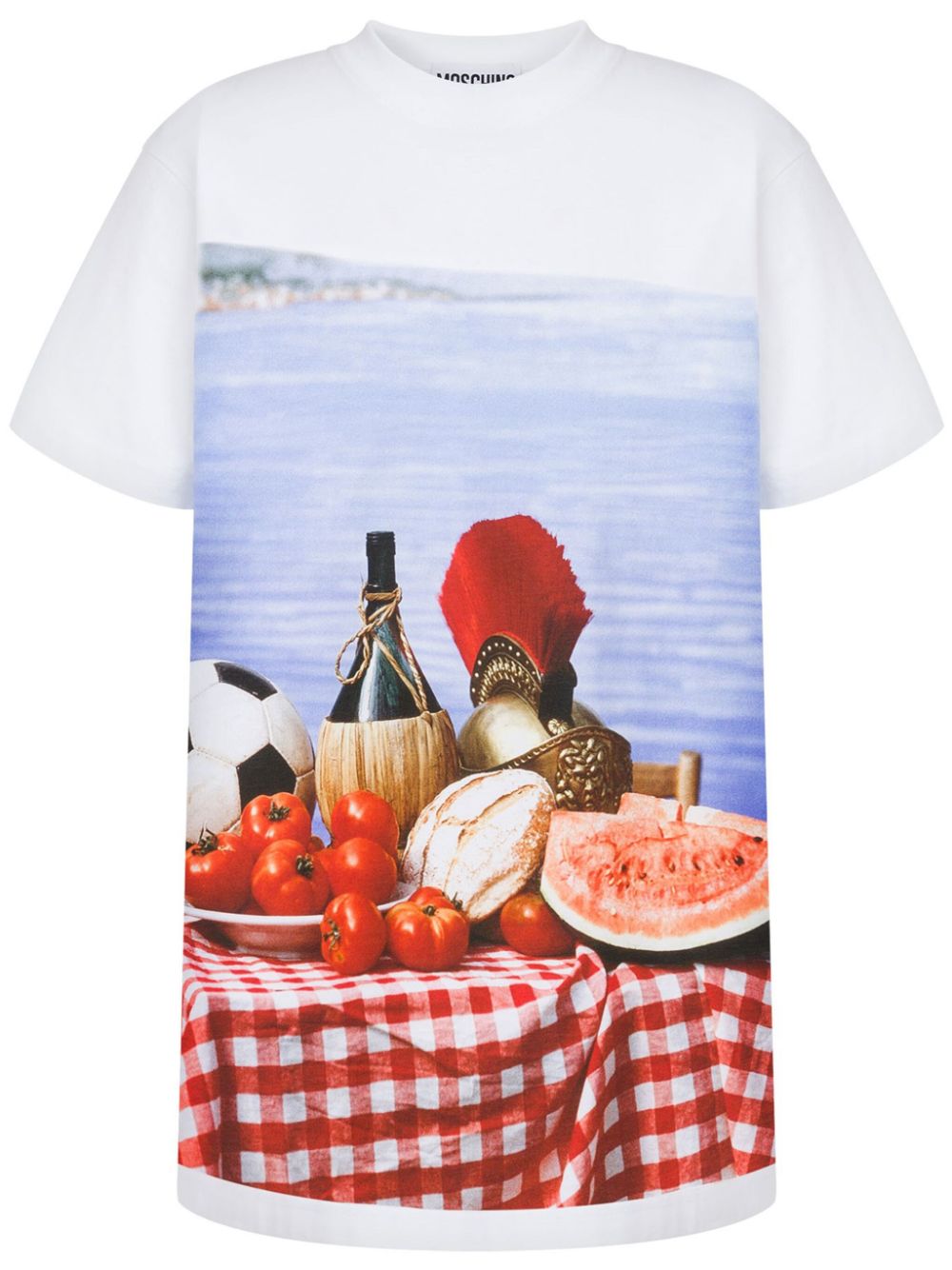 Moschino T-shirt met grafische print Wit