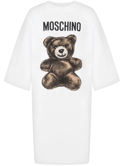 Robe courte à imprimé ourson - Moschino - Modalova