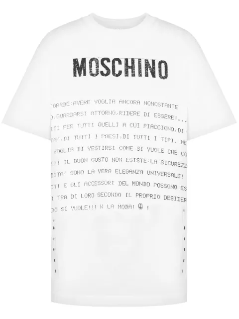 Moschino text-print cotton T-shirt