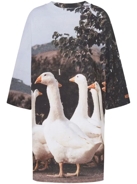 Moschino goose-motif mini dress
