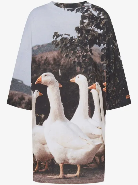 Moschino goose-motif mini dress