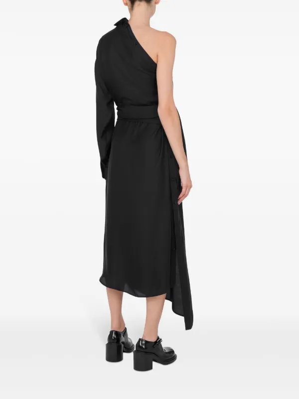 Moschino one-shoulder Maxi Dress | Black | FARFETCH