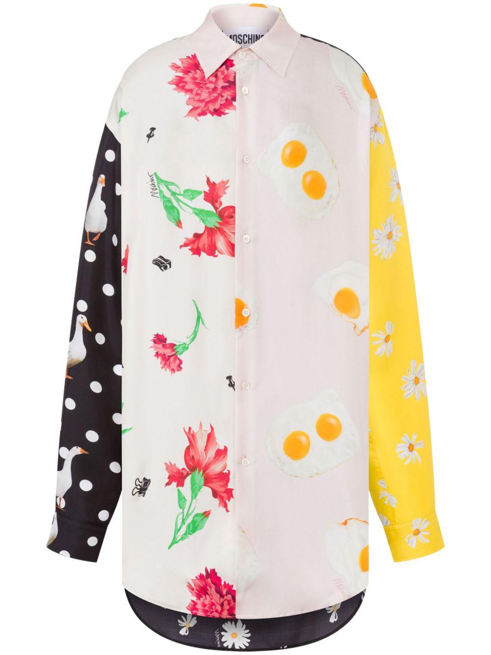 Moschino Blouse met print Wit