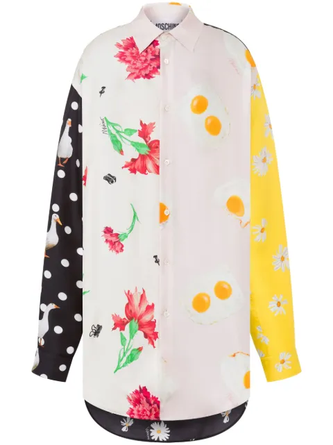 Moschino mix-print shirt