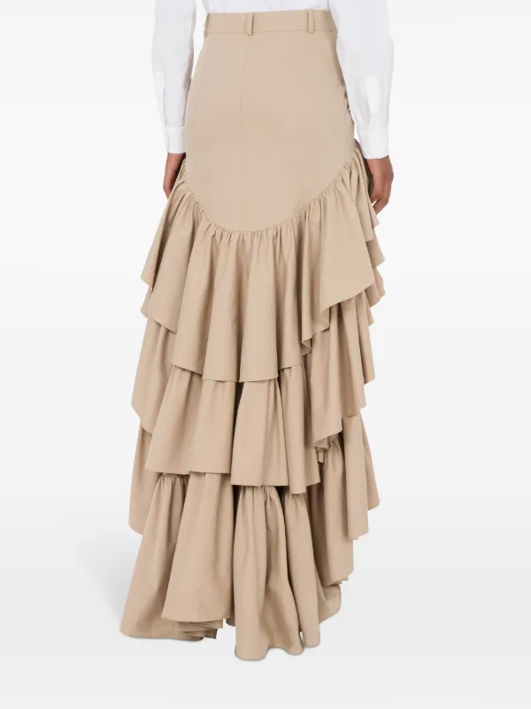 Moschino Ruffled Maxi Skirt | Neutrals | FARFETCH