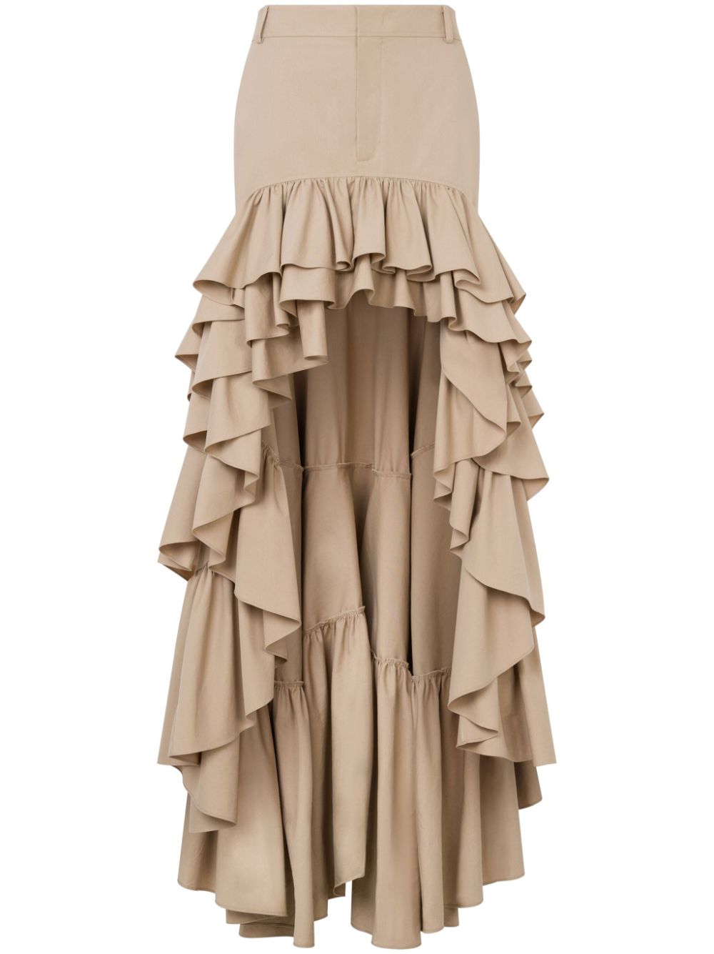 Moschino Maxi-rok met ruches Beige