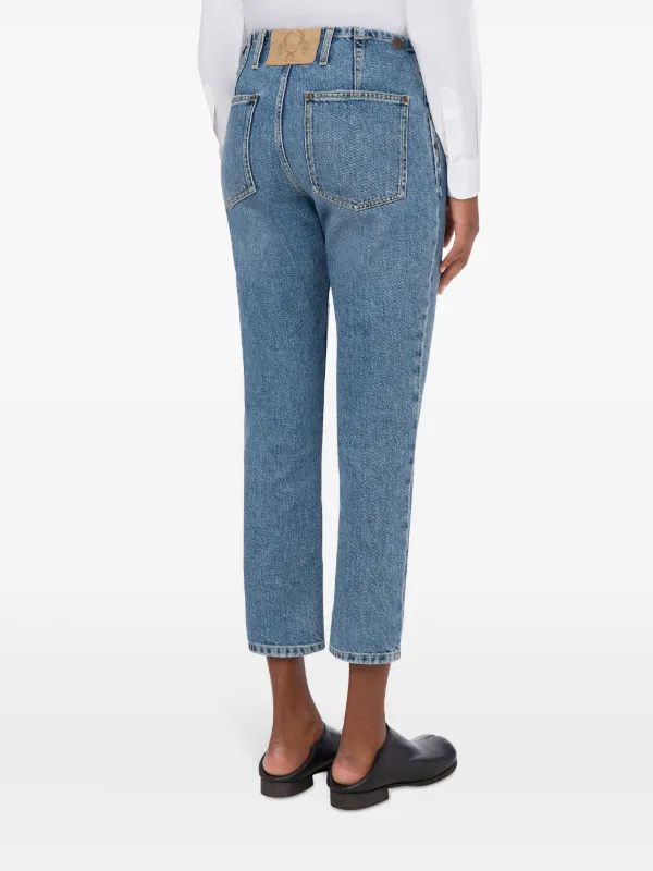 Moschino ロゴパッチ ジーンズ | ブルー | FARFETCH JP