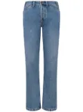 Moschino logo-patch jeans - Blue