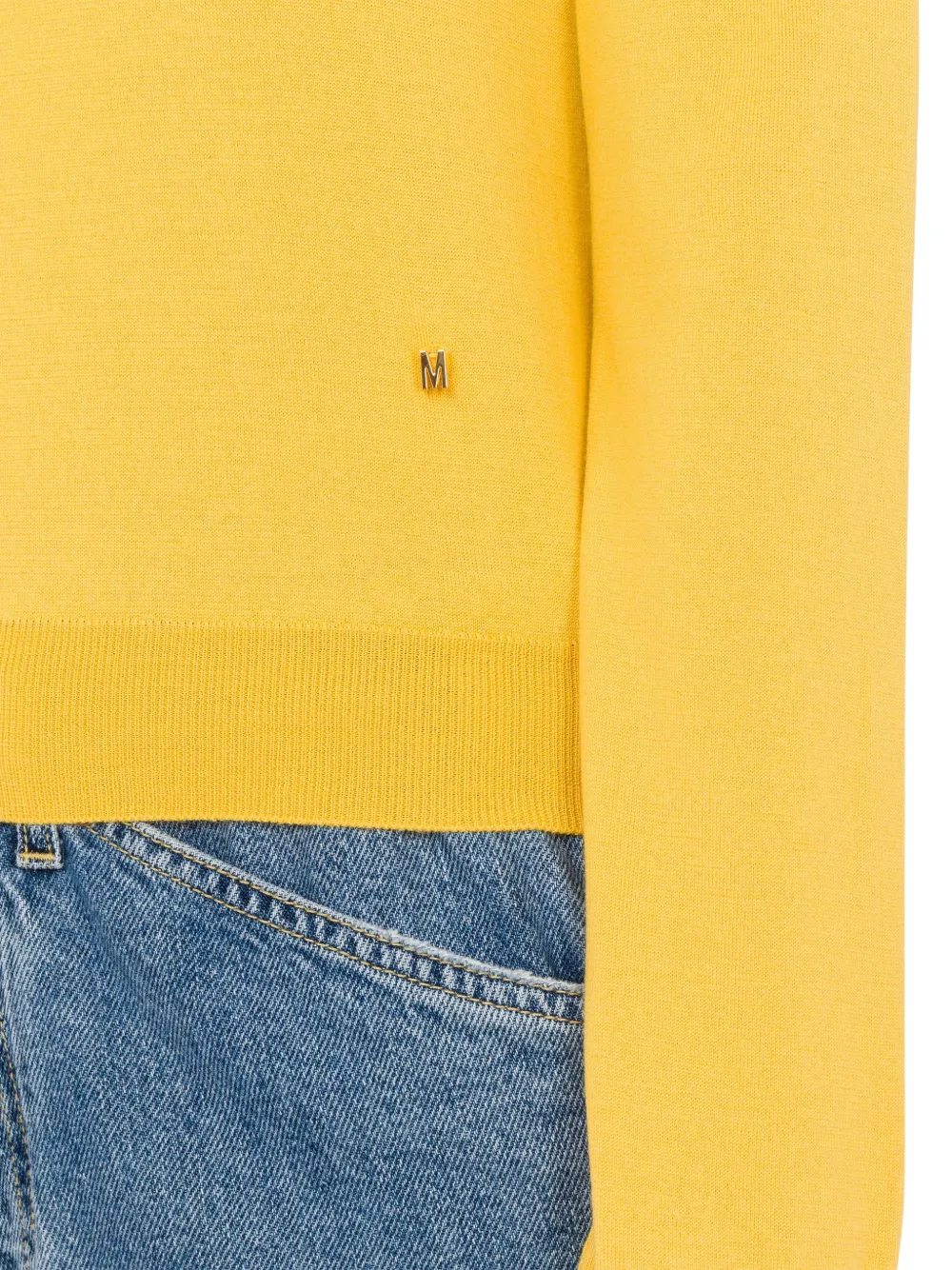 Moschino Sweater met logoplakkaat Geel