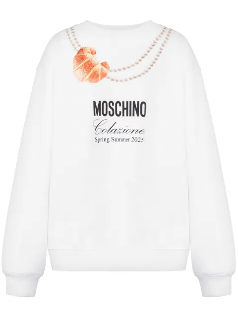 Moschino سويت شيرت بطبعة كرواسان