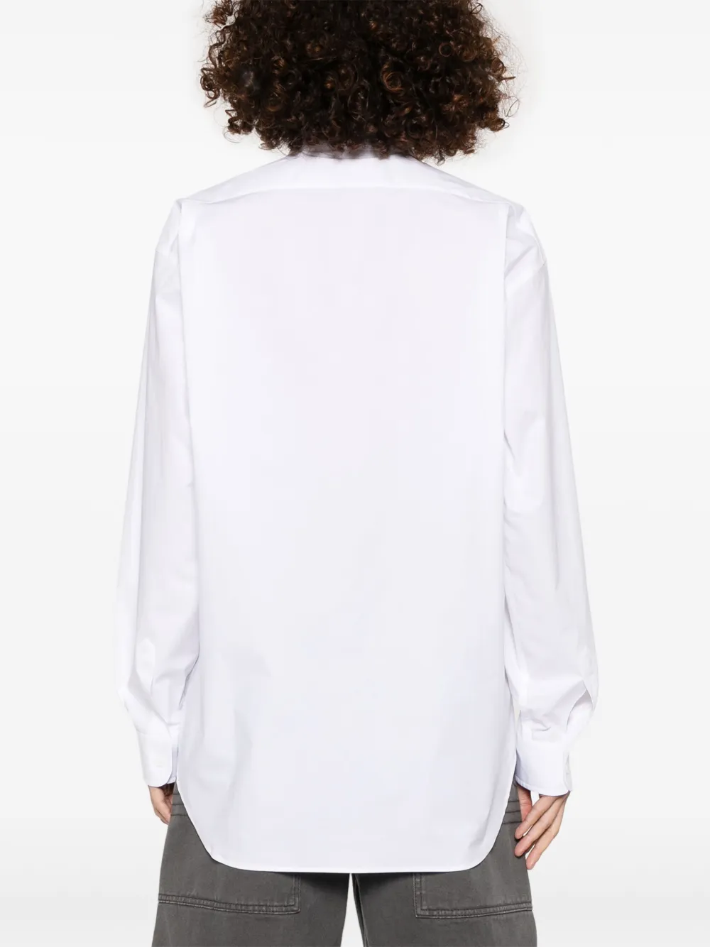 Moschino Blouse met geborduurd logo Wit
