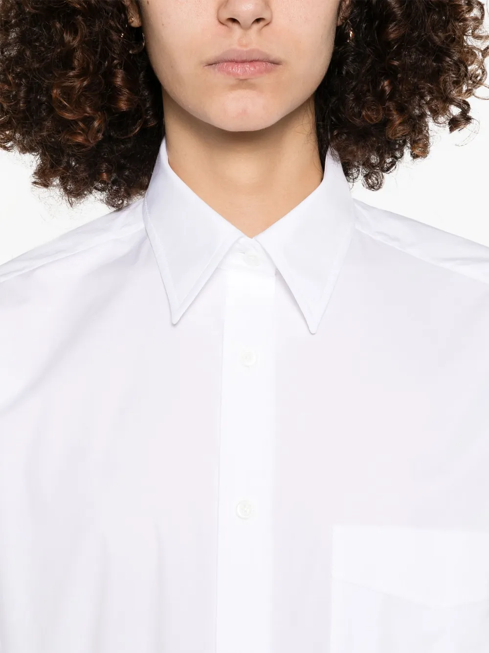 Moschino Blouse met geborduurd logo Wit