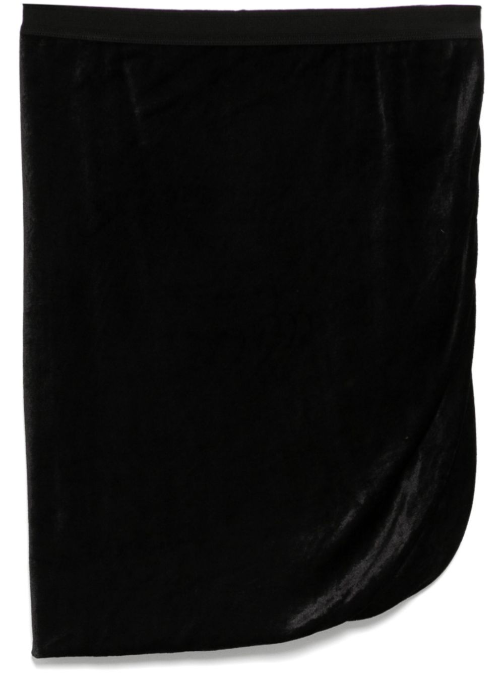 Rick Owens Lilies velvet draped skirt - Black