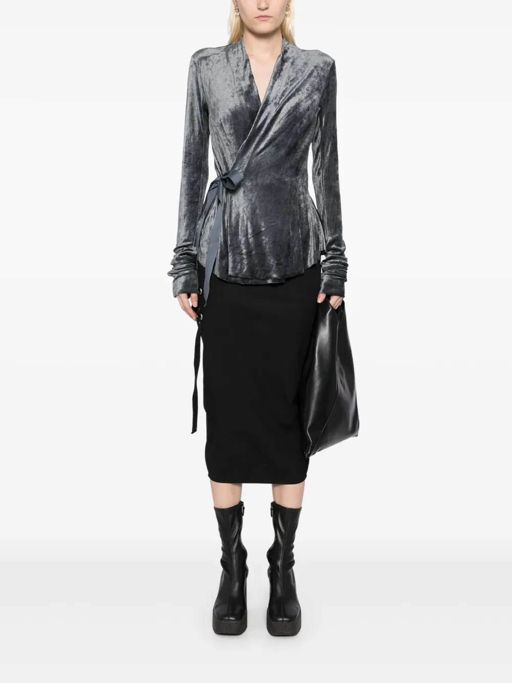 Rick Owens Lilies Fluwelen jack - Grijs