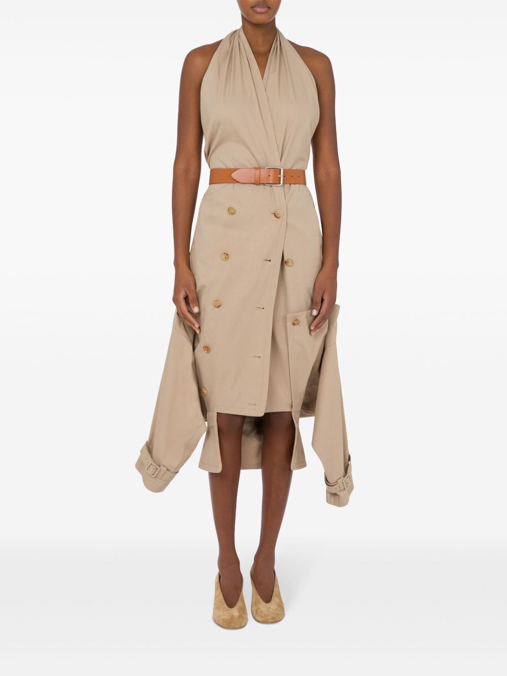 Moschino Asymmetrische midi-jurk - Beige