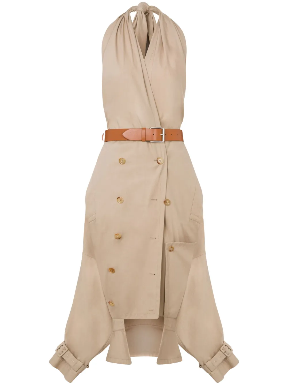 Moschino Asymmetrische midi-jurk Beige