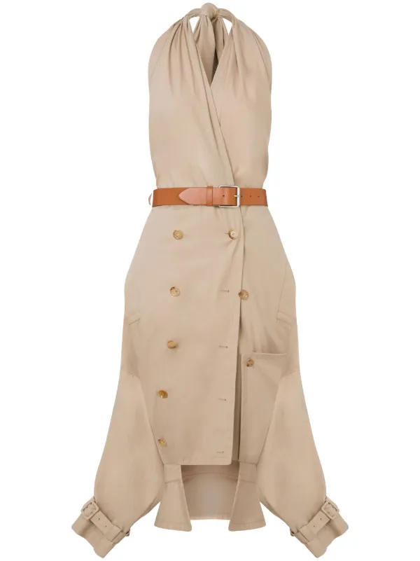 moschino midi dress Teddy Buttons Tweed Dress Unisex Saffron Yellow Moschino